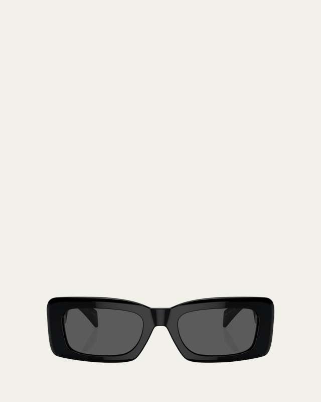 Greca Acetate Rectangle Sunglasses